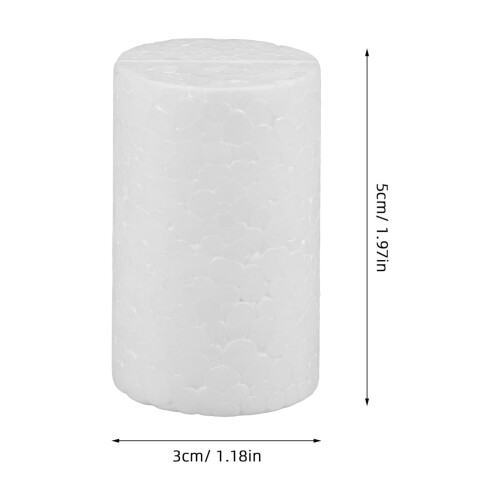 10Pcs White Foam Cylinders for Diy Decorations and Crafting Base Christmas Projects 1