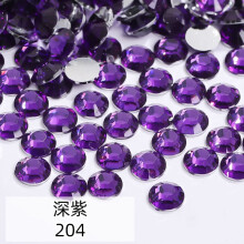 1000Pcs Purple Resin Rhinestones Flatback for Easy Adhesion in Nail Art Clothing and Phone Decor