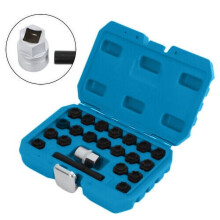 Wheel Locking Key Set Anti-theft Wheel Rim Lug Nut Master Removal Tool Kit 22Pcs