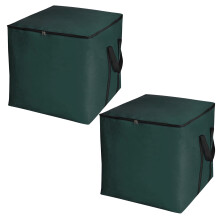 Sacs de rangement pour déménagement, vert foncé, 50 x 50 x 50 cm (lot de 2)