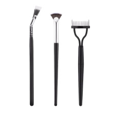 3Pcs/Set Eyelash Brush Comb Ergonomic Angle Scalloped Lashes Brush Separator Tool Portable Women Eyelash Definer Mascara Applicator Brush