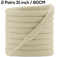 4 Pairs Half-Round Shoe Laces – Durable & Stylish, Compatible with Athletic Shoes, Running Shoes, Sneakers, Boots