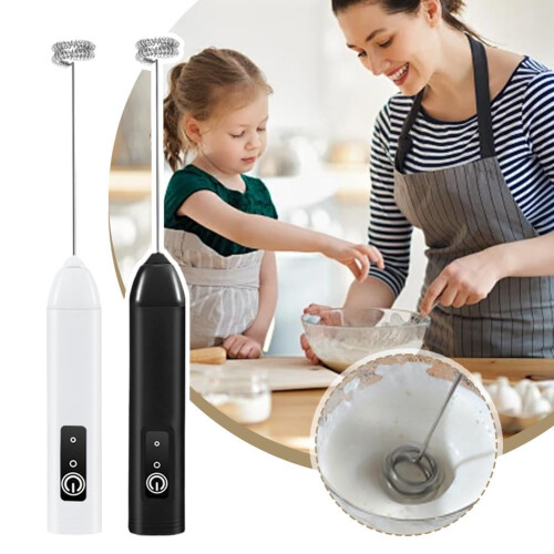 Mousseur à lait portable avec 2 têtes de mélange 2
