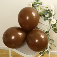 Ballons ronds BalsaCircle50Brown 12 pouces en latex mat pastel biodégradable - Décorations pour mariages, réceptions et fêtes d'anniversaire