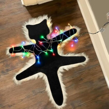 Fried Cat Rug with Lights – Funny Holiday Decoration