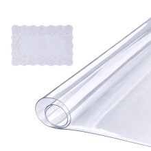 Nappe transparente 91 x 183 cm, protège-bureau rectangulaire en PVC transparent, épaisseur 1,5 mm.