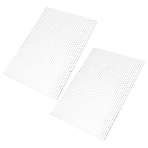 8Stk Refillable Acryl Notizbuchschutz, Transparent Und Strapazierfähig 1