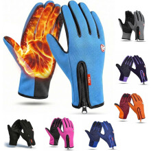 Thermal Gloves Waterproof Windproof Fleece-Lined