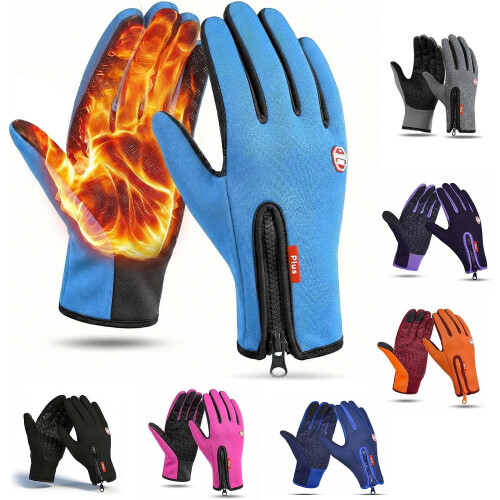Thermal Gloves Waterproof Windproof Fleece-Lined