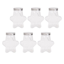 Worgeous 6Pcs Creative Beverage Bottle Fivepointed Star Shape Drink Bottle Home Outdoor Milk Bottle