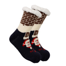 Chaussettes-chaussons antidérapantes et chaudes pour femmes, épaisses et moelleuses (paire)