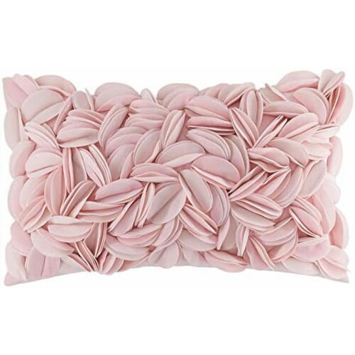Kuddfodral med 3D-blommor i sammet, 30x50 cm