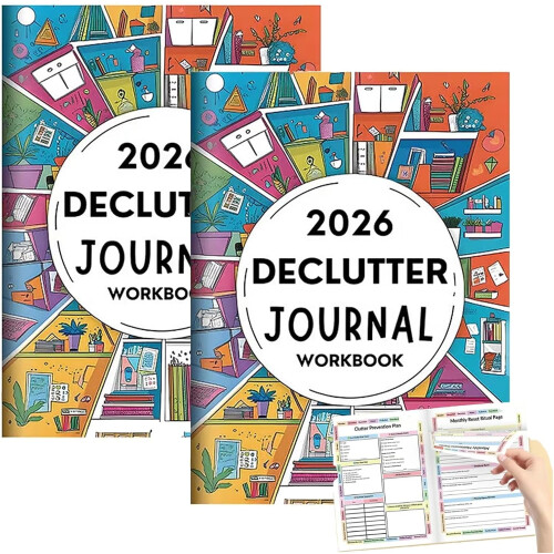 Declutter Journal Workbook 52-Week Home Office Organizer 60