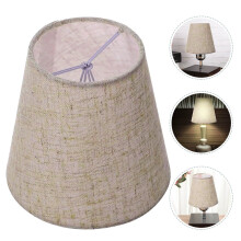Abat-jour en tissu beige, lin naturel, confectionné à la main, pour petites lampes de table, lampes de bureau et suspensions. Installation facile.