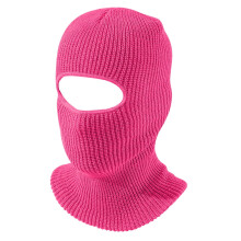 Helmask med 1 hål, skidmask, vinterbalaklava, stickad ansiktsskydd för vintersport utomhus, rosa, fri storlek