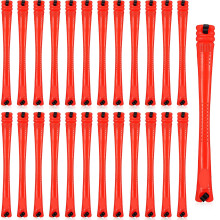 60 Pcs Perm Rods with Elastic Bands, Non-Slip Plastic, 0.2" Red, for Natural/Long/Short Hair – Cold Wave Kit for Women (Compatible with Standard