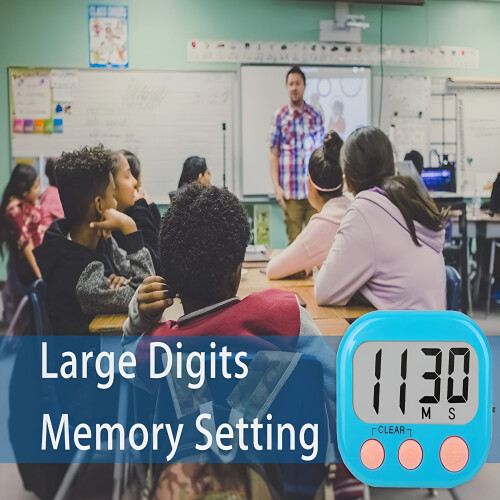 Klassenzimmer-Timer für Lehrer und Kinder, großer magnetischer Digitaltimer, 2er-Pack 1