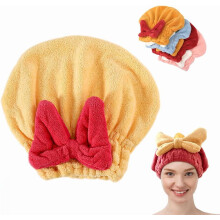 New ultra-absorbent hair drying towel, microfiber hair drying towel, women's quick-drying hair towel, soft bowknot wet hair towel, women's accessory.