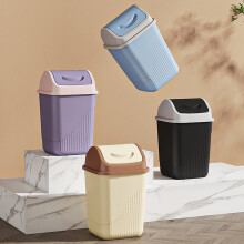 Poubelle carrée Xqxayjr avec couvercle, petite poubelle anti-odeurs pour bureau/salle de bain/chambre/cuisine, couvercle basculant, plastique,