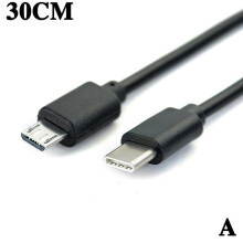 Câble de transfert de données USB-C vers micro USB mâle avec synchronisation OTG et charge