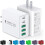 Φορτιστής τοίχου USB-C 60W 2 τεμαχίων, μπλοκ γρήγορης φόρτισης PD 5 θυρών (2C+3A), συμβατός 1
