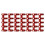 7 stuks kantoorartikelen: vijfgaats bindclips, rood 3