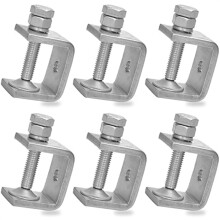 6 abrazaderas en C de acero inoxidable de 1 pulgada para carpintería, de alta resistencia.