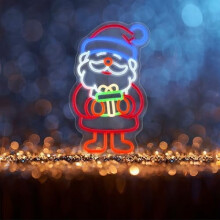 Santa Claus Neon Sign -LED Neon Sign Light USB Wall Bar Living Room Decor for Winter Decor Party Home Bedroom Office Table Art Gifts(Santa Claus)