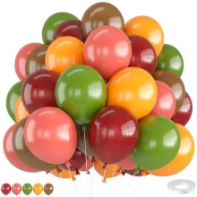 Ballons d'automne (30 cm), rouge/marron/vert/jaune/rose – pour la décoration de Thanksgiving, d'un anniversaire, d'un mariage d'automne, d'une