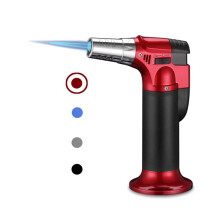 Torche à butane ZOUYUE Premium à flamme réglable, torche à butane noire