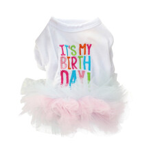 Hondenverjaardagsjurk met tutu, hondenkleertjes voor kleine honden, outfit voor een chihuahua-verjaardagsfeestje, ballerina-jurk