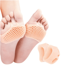 Cuscinetti metatarsali e separatori per le dita dei piedi (6 pezzi), in gel morbido e traspirante, adatti a piedi diabetici, per alleviare vesciche e