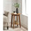 Round Side Table with Lower Shelf 15.8x15.8x19.7 in 1