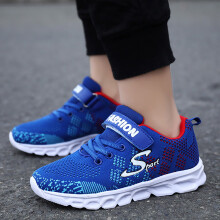YOUSNH Boys Girls Shoes Kids Tennis Athletic Running Walking Lightweight Sneakers for Little/Big Kid Breathable Mesh Sport Shoes Kids Shoes Blue 1.5