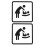 2Pièces Métal Noir Station De Change Bébé Autocollant 1