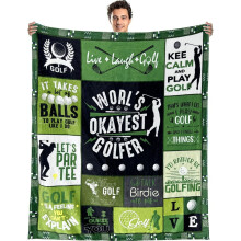 Cadeaux de football pour garçons et hommes, cadeaux pour les passionnés de football : couvertures et jetés en flanelle douce 152 x 203 cm (60 x