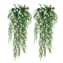 Fleurs artificielles en pot de 80 cm en vert (lot de 2) - Offre spéciale !