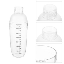 Coctelera transparente, botella mezcladora, vaso mezclador, utensilios de bar, 700 ml.