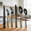 Black Hammered Stainless Steel Flatware Set 24-Pc for 4 1