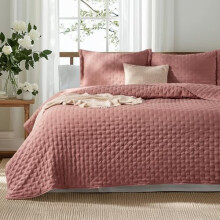 Couette ultra douce king size pour une maison de campagne moderne, couette toutes saisons rose grisâtre (269 x 244 cm), couvre-lit léger