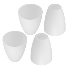 Abat-jour en plastique blanc HEMOTON pour la décoration, style simple et moderne, compatible avec diverses lampes, 16 cm (6,3 pouces).