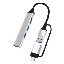 2IN1HUB Stație de andocare compactă universală mini Hub USB de mare viteză PD pentru accesorii de calculator, dispozitive de încărcare rapidă