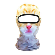 3D-Katzen-Ski-Sturmhaube, transparente Gesichtsmaske mit Ohren für Bars, niedliche Vollgesichtsmaske, Tier-Skimaske für Reitsport und