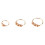 3 Goldene Nasenpiercings Mit Glatter Oberfläche, Elegant 5
