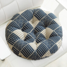 Coussin de sol rond en lin 40x40cm, tapis tatami bohème, coussin d'assise respirant en polyester à motif ethnique, pour le yoga/la méditation/la