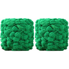 Pom Bomb2Rolls Pomp-A-Doodle Polyester Zacht Bolvormig Breigaren, 100 g/rol Sneeuwbalvormig Bonengaren voor Weven Dekens Mutsen Maten Handwerk