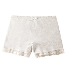 Girls Shorts Solid Color Lace Trim Under Dress Kids Comfort School Panties,Grey,13-14 Years