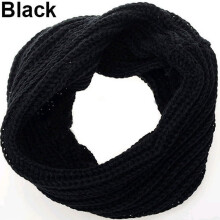 Ayyufe Fashion Unisex Winter Warm Infinity Circle Cable Knit Cowl Neck Long Scarf Shawl