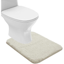 Tapis de bain antidérapant (40 x 60 cm, rose poudré), tapis shaggy en microfibre absorbant l'eau, lavable en machine, tapis de bain épais et