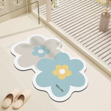 Tapis de bain Wzzjkit – Dos en caoutchouc antidérapant, séchage rapide, absorbant, tapis de bain fin pour baignoire et douche